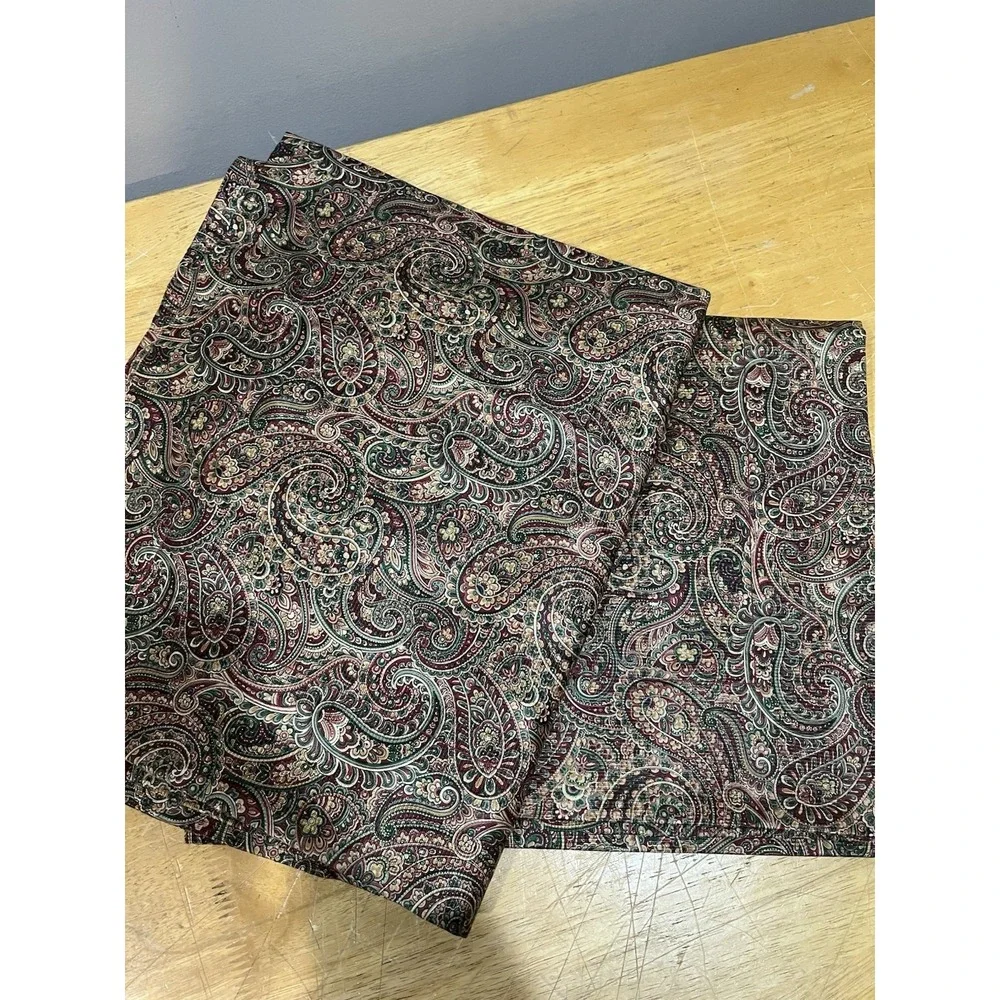 Green Merlot Paisley Standard Pillow‎ Sham Unbranded Maroon Gold